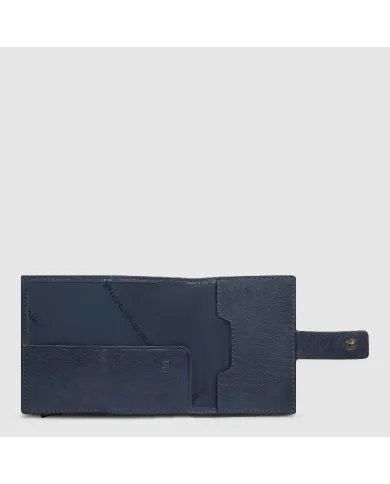 Piquadro Porta carte di credito con tasca banconote Solm Blu