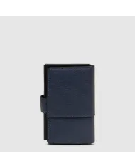 Piquadro Porta carte di credito con tasca banconote Solm Blu