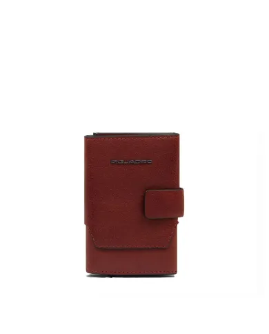 Piquadro Porta carte di credito con tasca banconote Solm Marrone