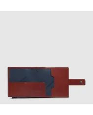 Piquadro Porta carte di credito con tasca banconote Solm Marrone
