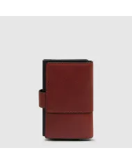 Piquadro Porta carte di credito con tasca banconote Solm Marrone