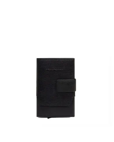 Piquadro Porta carte di credito con tasca banconote Solm Nero