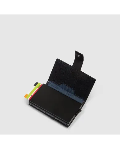 Piquadro Porta carte di credito con tasca banconote Solm Nero