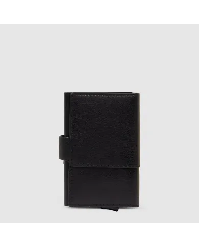 Piquadro Porta carte di credito con tasca banconote Solm Nero