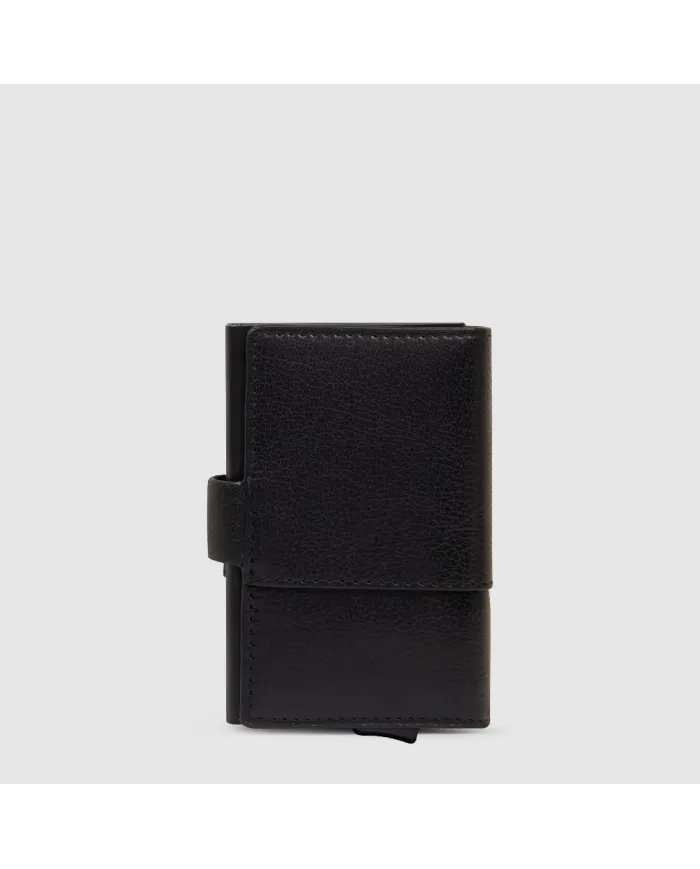 Piquadro Porta carte di credito con tasca banconote Solm Nero