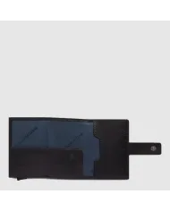 Piquadro Porta carte di credito con tasca banconote Solm Nero