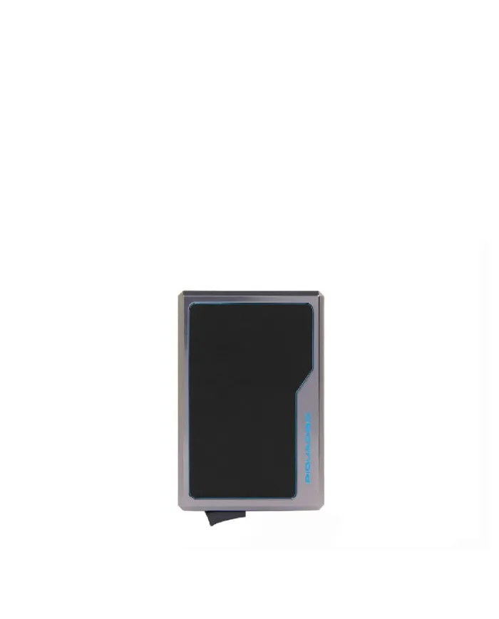Piquadro Porta carte automatico Magasafe Blue square Nero
