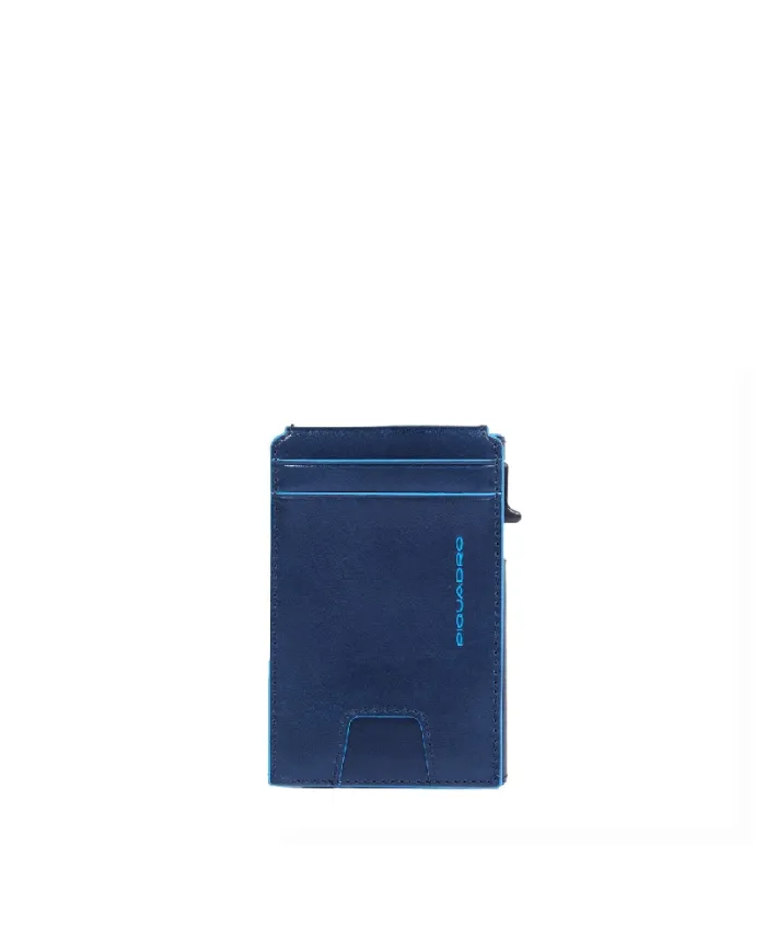 Piquadro Porta carte di credito Blue square