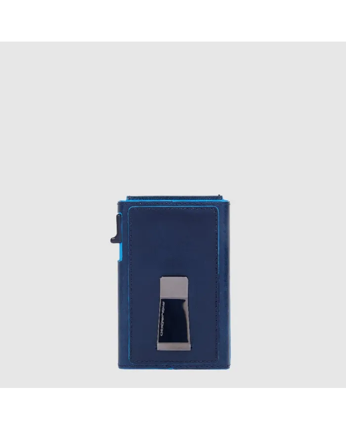 Piquadro Porta carte di credito Blue square