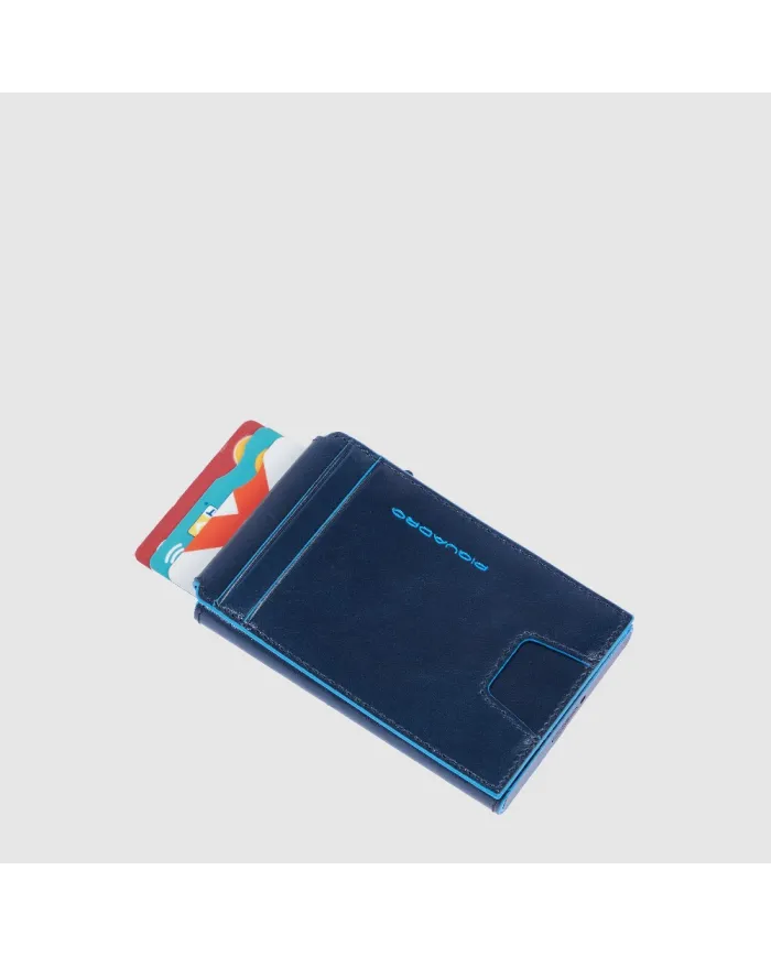 Piquadro Porta carte di credito Blue square