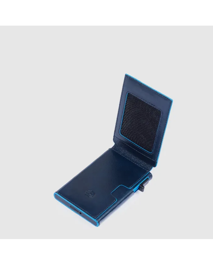 Piquadro Porta carte di credito Blue square