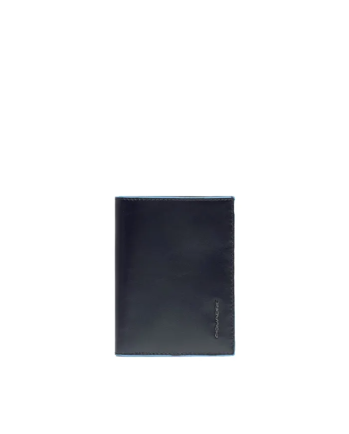 Piquadro Portafoglio verticale uomo, Blue Square