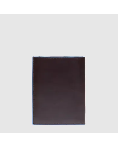 Piquadro Portafoglio verticale uomo, Blue Square Mogano