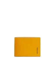 Piquadro Portafoglio uomo in pelle Blue square Giallo