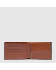 Piquadro Portafoglio uomo in pelle Blue square Marrone