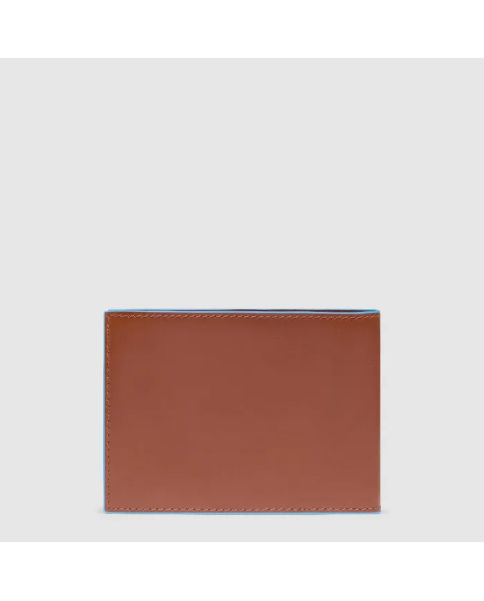 Piquadro Portafoglio uomo in pelle Blue square Marrone