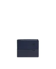 Piquadro Portafoglio piccolo tessuto pelle Marcel Blu
