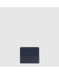 Piquadro Portafoglio piccolo tessuto pelle Marcel Blu