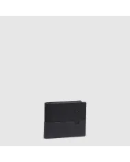 Piquadro Portafoglio piccolo tessuto pelle Marcel Nero