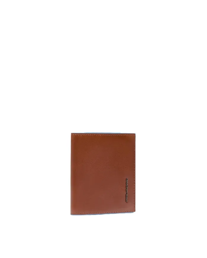 Piquadro Portafoglio piccolo in pelle Blue Square Marrone