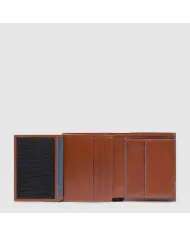 Piquadro Portafoglio piccolo in pelle Blue Square Marrone