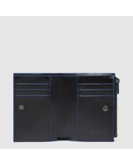 Piquadro Portafoglio verticale piccolo Blue square Nero