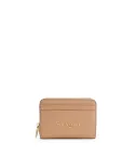 Nannini Porta carte di credito donna in pelle con chiusura zip Wallis Cammello