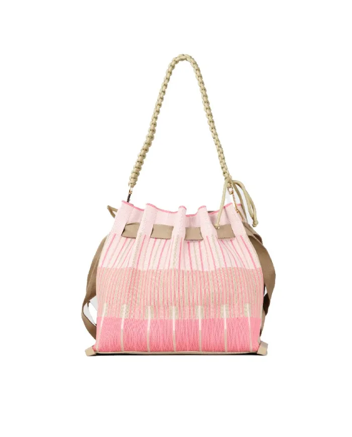 FRI-YAY Borsa plisse Sara Rosa/Multicolor
