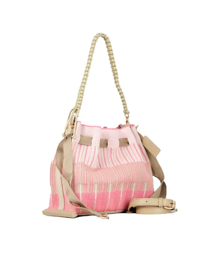 FRI-YAY Borsa plisse Sara Rosa/Multicolor