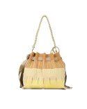FRI-YAY Borsa plisse Sara Cuoio/Multicolor