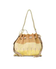 FRI-YAY Borsa plisse Sara Cuoio/Multicolor