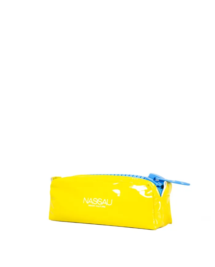 NASSAU Telo mare giallo e blu con custodia Nassau Giallo/Blu elettrico