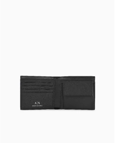 Armani Exchange Cofanetto regalo portafoglio e portachiavi Nero