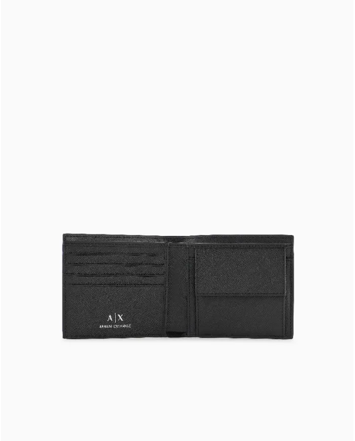 Armani Exchange Cofanetto regalo portafoglio e portachiavi Nero