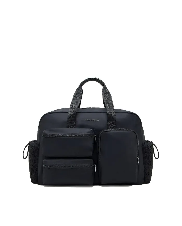 Armani Exchange Borsone in tessuto nylon Nero