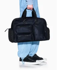 Armani Exchange Borsone in tessuto nylon Nero