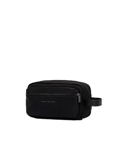Armani Exchange Necssaire in tessuto Nero