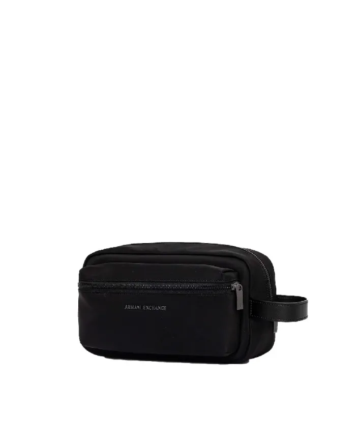 Armani Exchange Necssaire in tessuto Nero