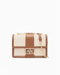 Armani Exchange Borsa a tracolla lino Beige/Cuoio