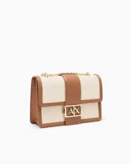 Armani Exchange Borsa a tracolla lino Beige/Cuoio