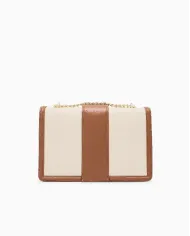 Armani Exchange Borsa a tracolla lino Beige/Cuoio
