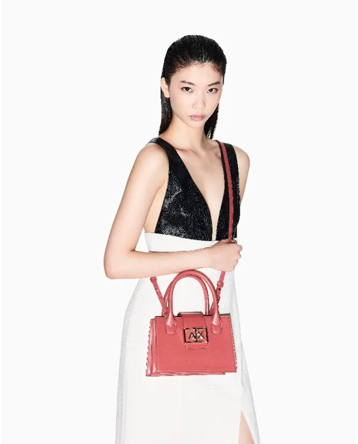 Armani Exchange Borsa a mano piccola Rosso Geranio