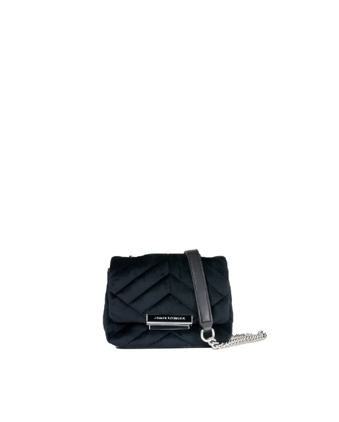 Armani Exchange Borsa piccola velluto Nero