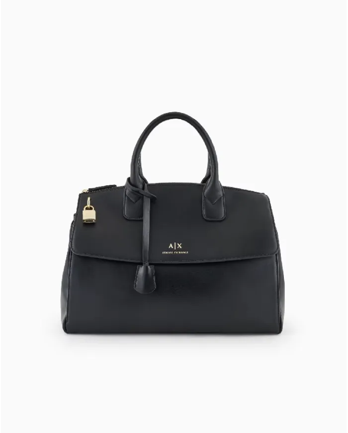 Armani Exchange Borsa a mano grande Nero