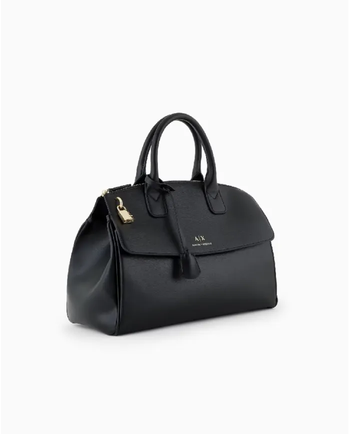 Armani Exchange Borsa a mano grande Nero