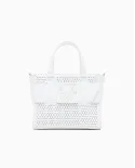 Armani Exchange Borsa a mano piccola traforata Bianco