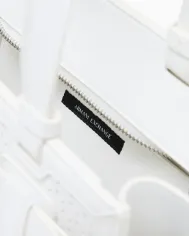 Armani Exchange Borsa a mano piccola traforata Bianco