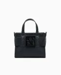 Armani Exchange Borsa a mano piccola traforata Nero