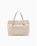Armani Exchange Borsa a mano grande Sabbia