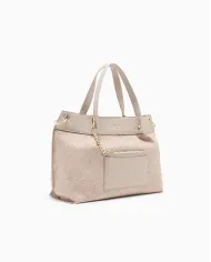 Armani Exchange Borsa a mano grande Sabbia
